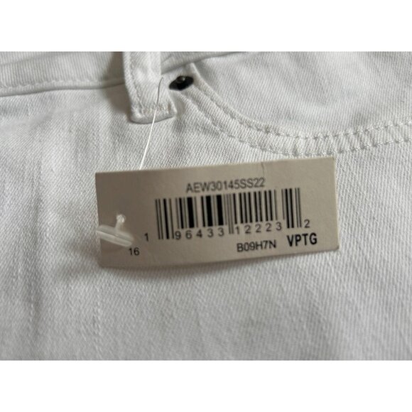 Amazon Essentials Classic 5-Pocket Denim Skirt White Stretch Above Knee Size 16 - Picture 6 of 10